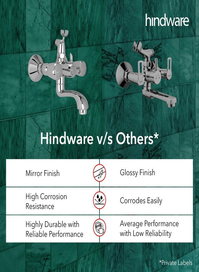هيندوير خلاط حائط هندوير F330018CP مع دش يدوي (كروتش) (كونتيسا بلس) بطلاء كروم - Image 5